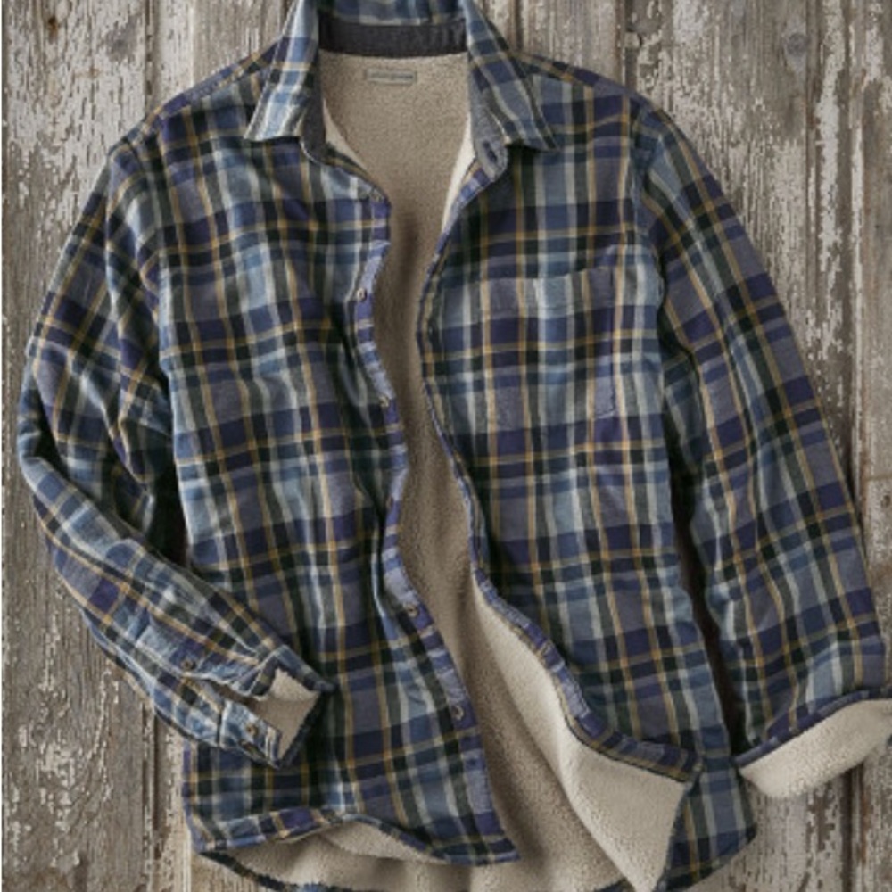 Carbon2cobalt - Plaid Flannel Fleece Jacket (size M)